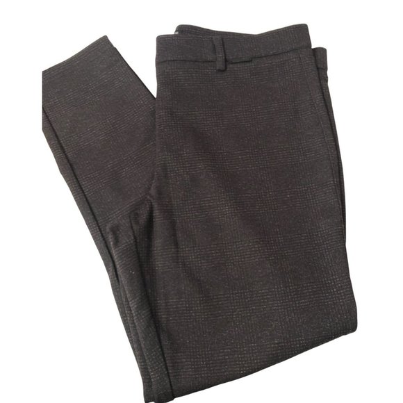 Mario Serrani Italy Womens Comfort Stretch Mini Check Sz L Pants - Picture 1 of 5